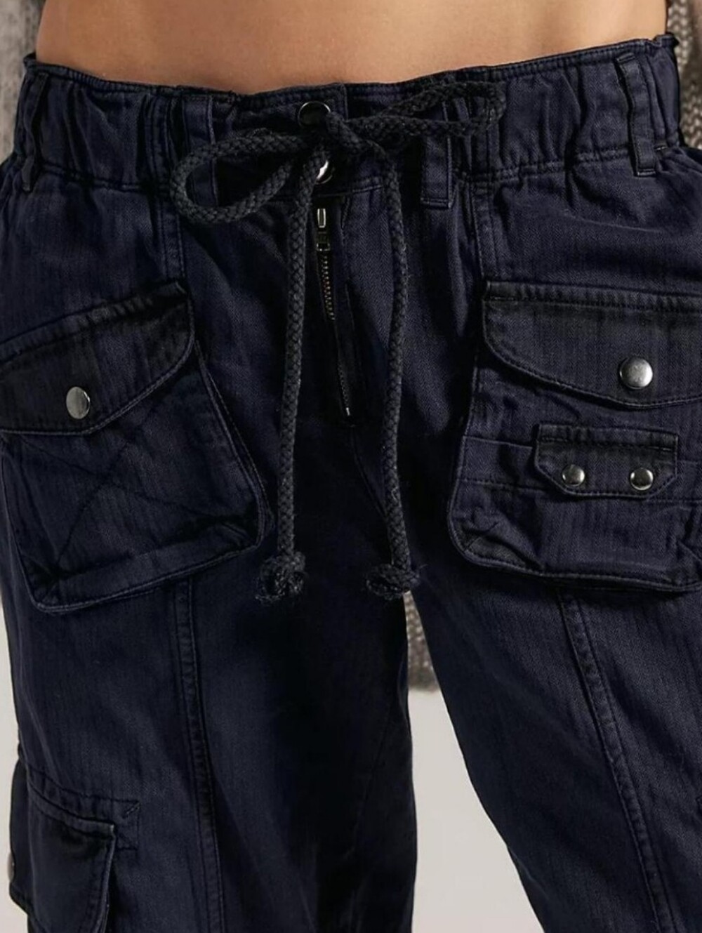 Free People Tahiti Cargo Pants Small Low-rise Slouchy Straight Utility - Picture 2 of 11